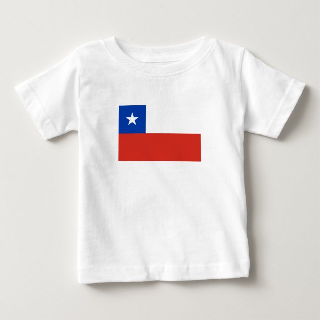 T-shirt Pour Bébé Drapeau du Chili (Devant)