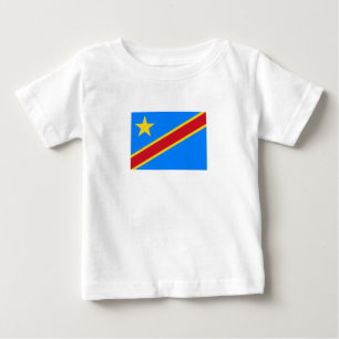 T-shirt Pour Bébé Drapeau du Congo Kinshasa