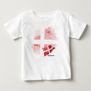 T-shirt Pour Bébé Drapeau du Danemark