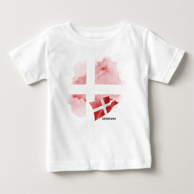 T-shirt Pour Bébé Drapeau du Danemark (Devant)