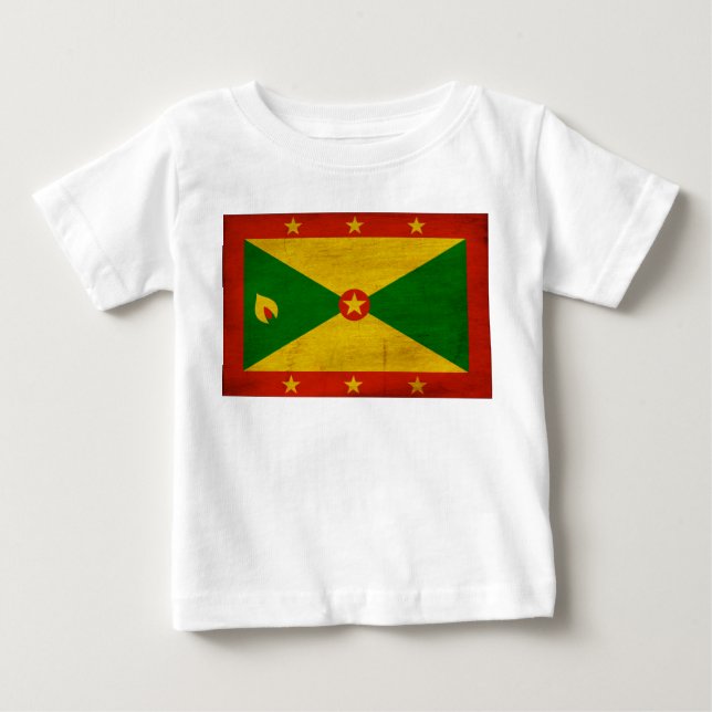 T-shirt Pour Bébé Drapeau du Grenada (Devant)