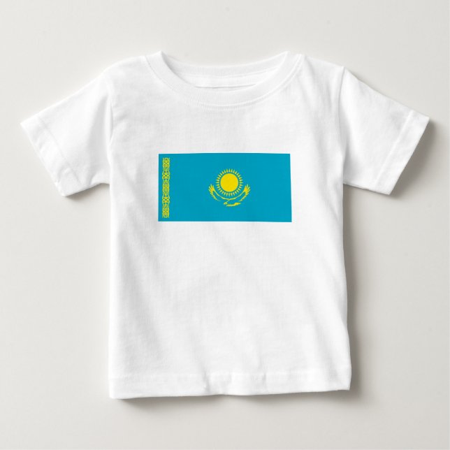 T-shirt Pour Bébé Drapeau du Kazakhstan (Devant)