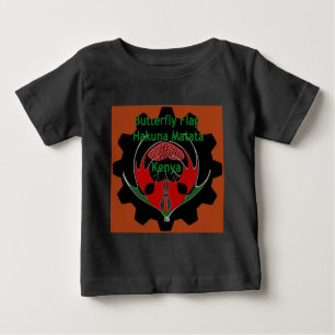 T-shirt Pour Bébé Drapeau du Kenya - Hakuna Matata Patriotic