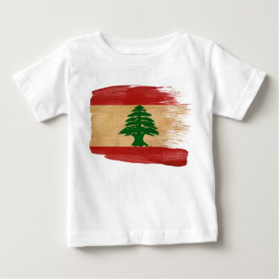 T-shirt Pour Bébé Drapeau du Liban