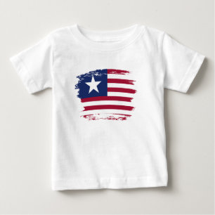 T-shirt Pour Bébé Drapeau du Libéria