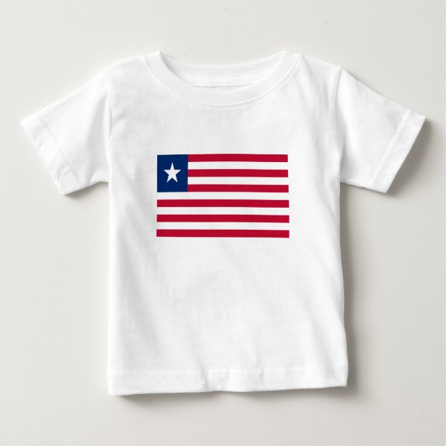 T-shirt Pour Bébé Drapeau du Libéria (Devant)