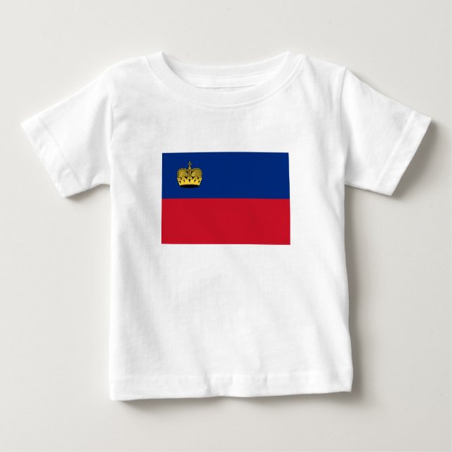 T-shirt Pour Bébé Drapeau du Liechtenstein (Devant)
