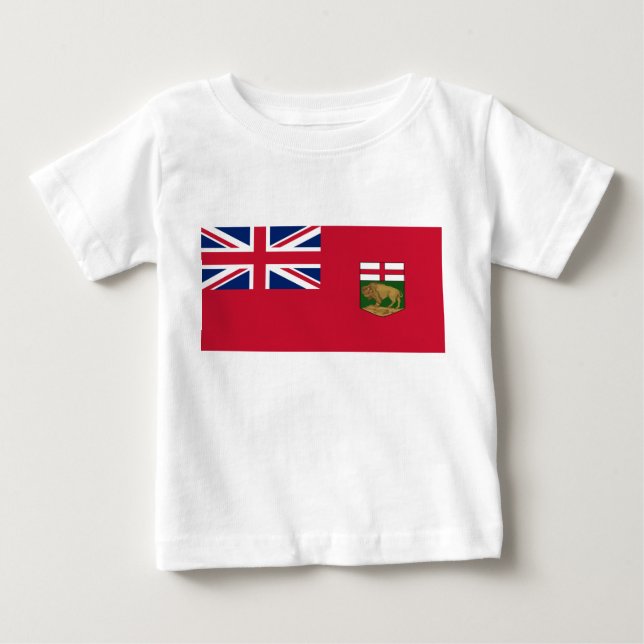 T-shirt Pour Bébé Drapeau du Manitoba (Devant)