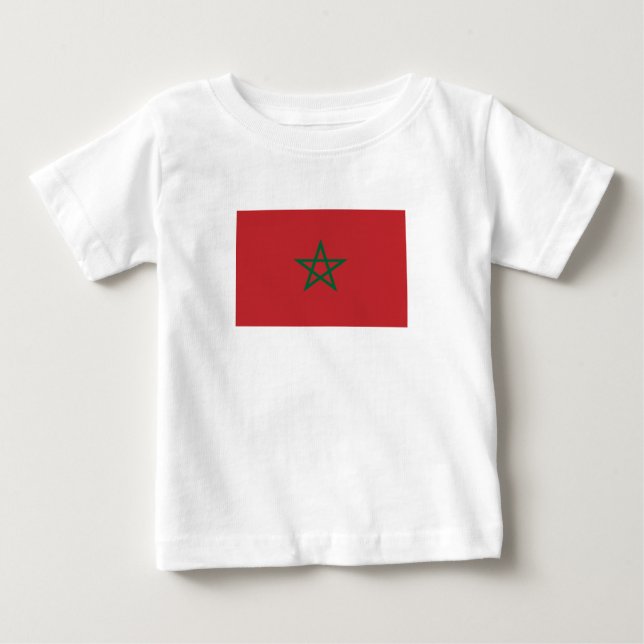 T-shirt Pour Bébé Drapeau du Maroc (Devant)