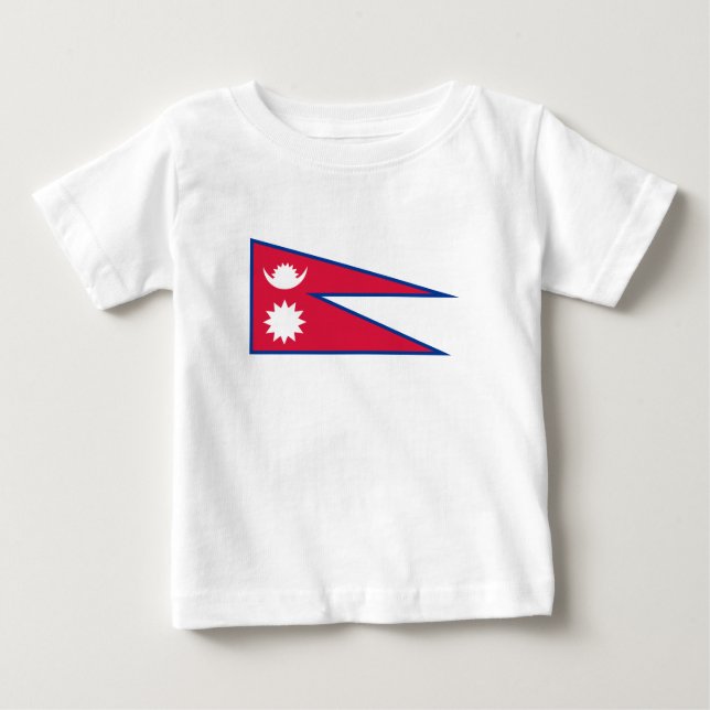 T-shirt Pour Bébé Drapeau du Népal (Devant)