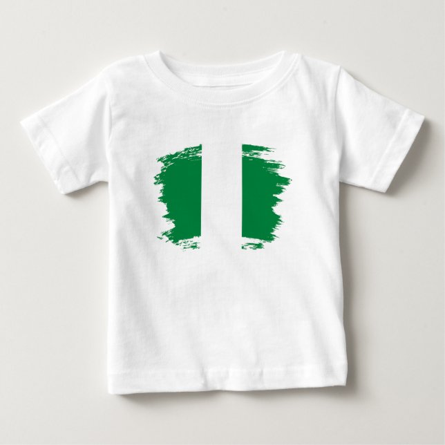 T-shirt Pour Bébé Drapeau du Nigeria (Devant)