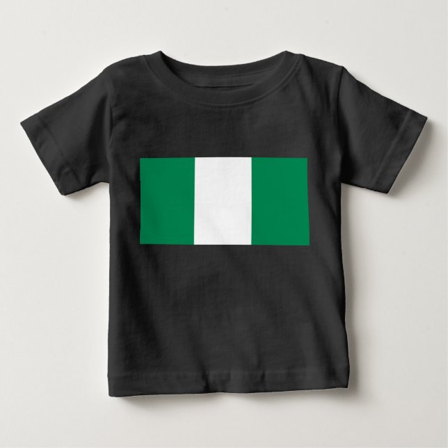 T-shirt Pour Bébé Drapeau du Nigeria (Devant)