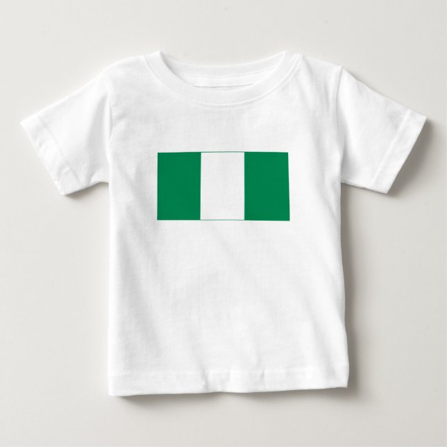 T-shirt Pour Bébé Drapeau du Nigéria (Devant)