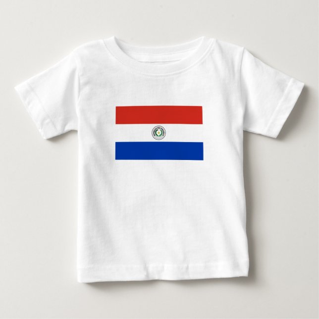 T-shirt Pour Bébé drapeau du Paraguay (Devant)