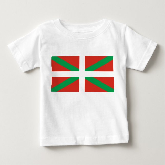 T-shirt Pour Bébé Drapeau du Pays basque (Devant)