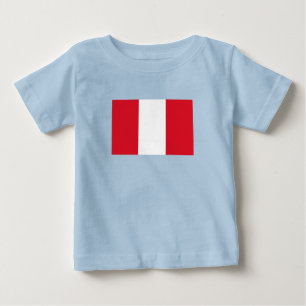 T-shirt Pour Bébé Drapeau du Pérou