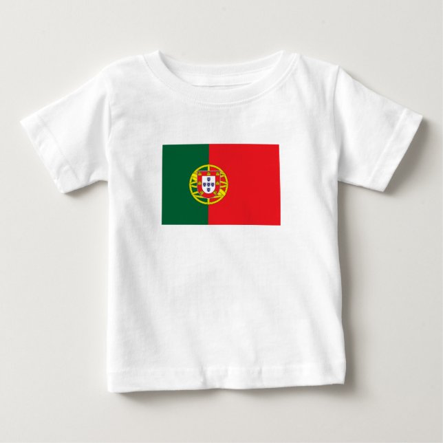 T-shirt Pour Bébé Drapeau du Portugal (Devant)