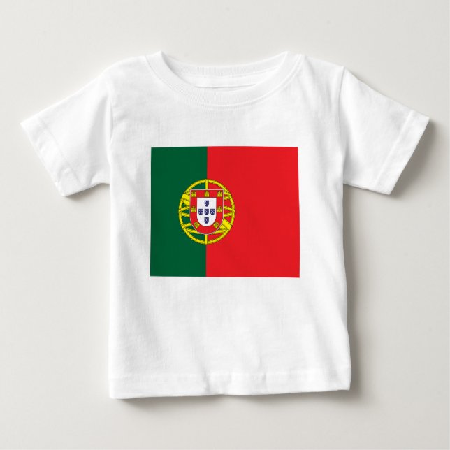T-shirt Pour Bébé Drapeau du Portugal (Devant)