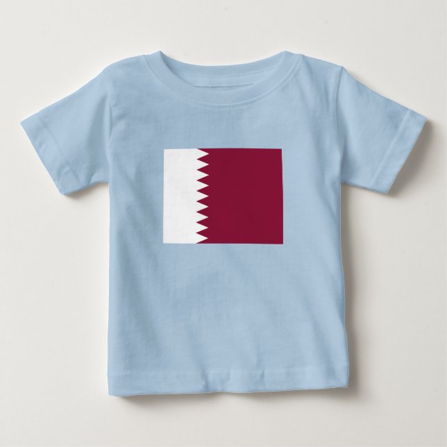 T-shirt Pour Bébé Drapeau du Qatar (Devant)