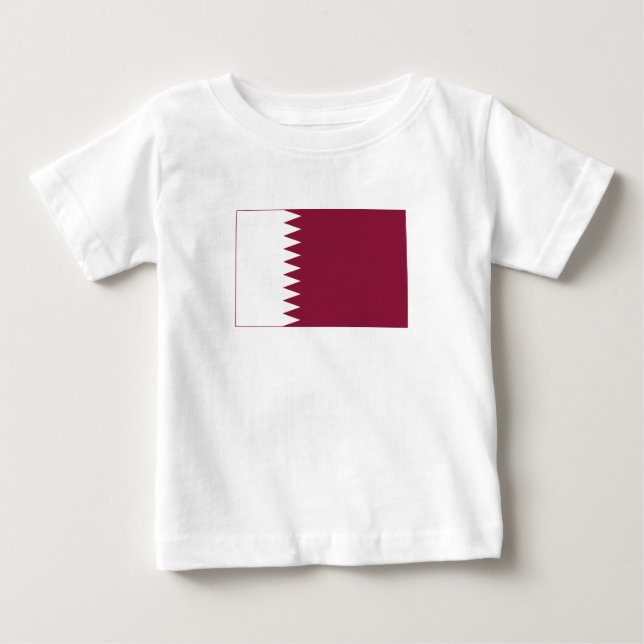 T-shirt Pour Bébé Drapeau du Qatar (Devant)