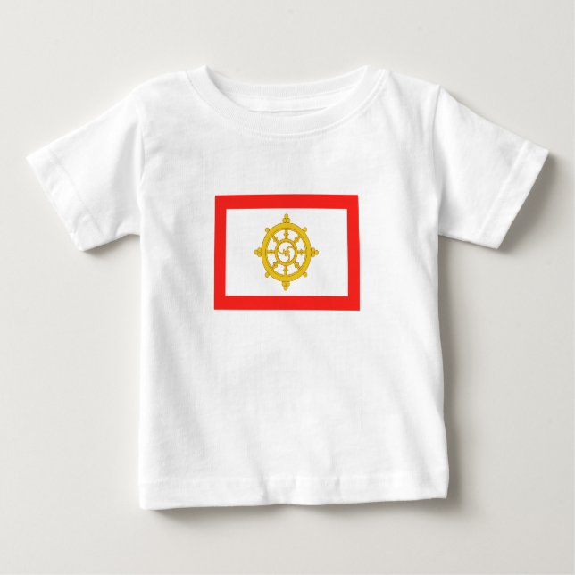 T-shirt Pour Bébé Drapeau du royaume de Sikkim (Devant)
