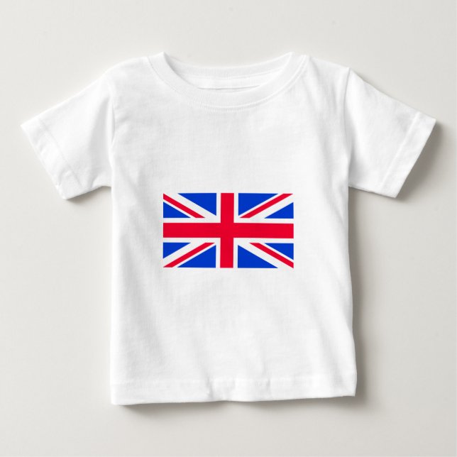 T-shirt Pour Bébé Drapeau du Royaume-Uni, Royaume-Uni (Devant)