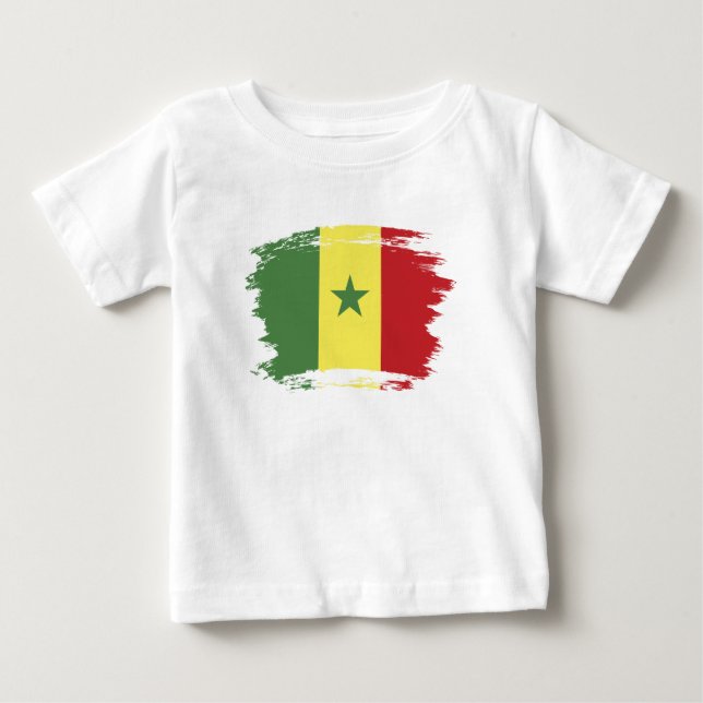 T-shirt Pour Bébé Drapeau du Sénégal (Devant)