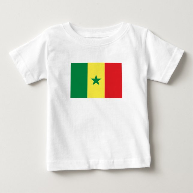 T-shirt Pour Bébé Drapeau du Sénégal (Devant)