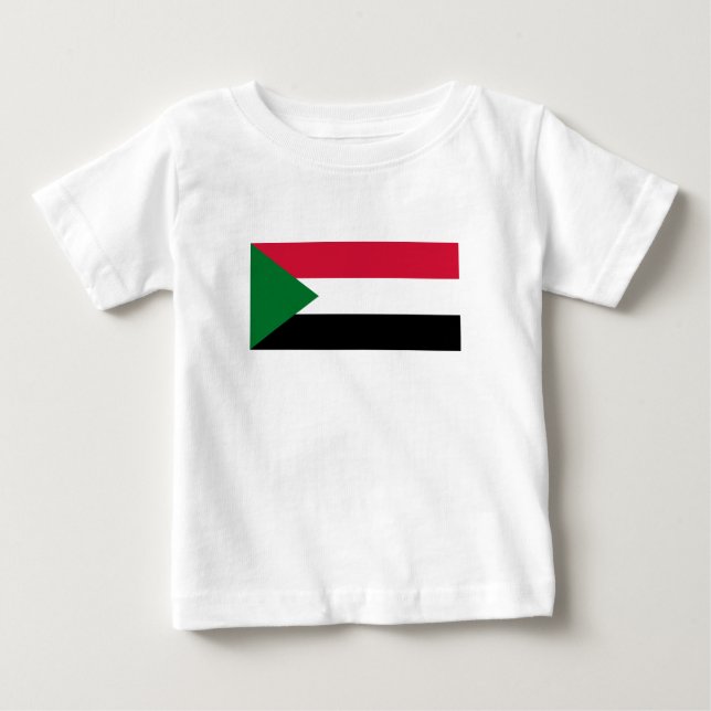 T-shirt Pour Bébé Drapeau du Soudan (Devant)