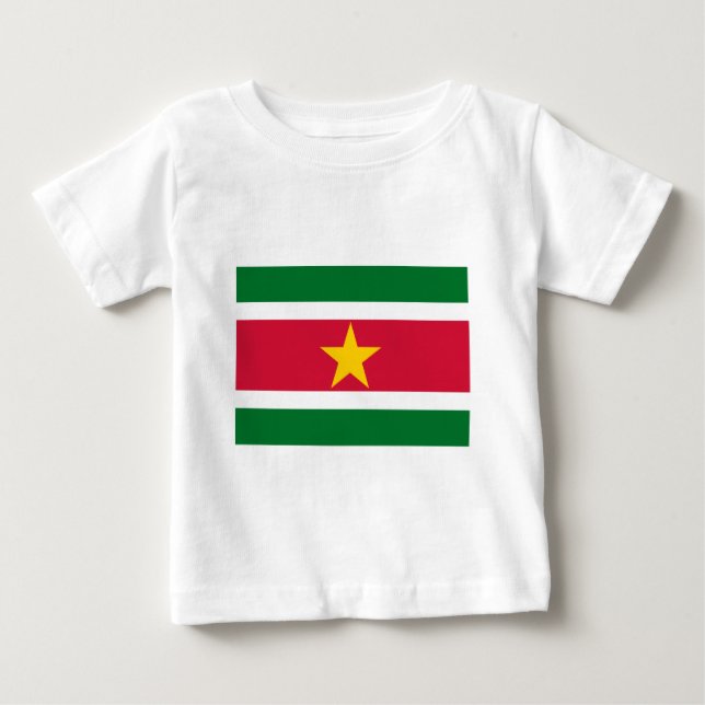 T-shirt Pour Bébé Drapeau du Suriname (Devant)