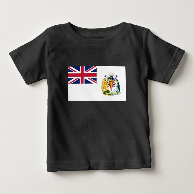 T-shirt Pour Bébé Drapeau du territoire antarctique britannique (Devant)
