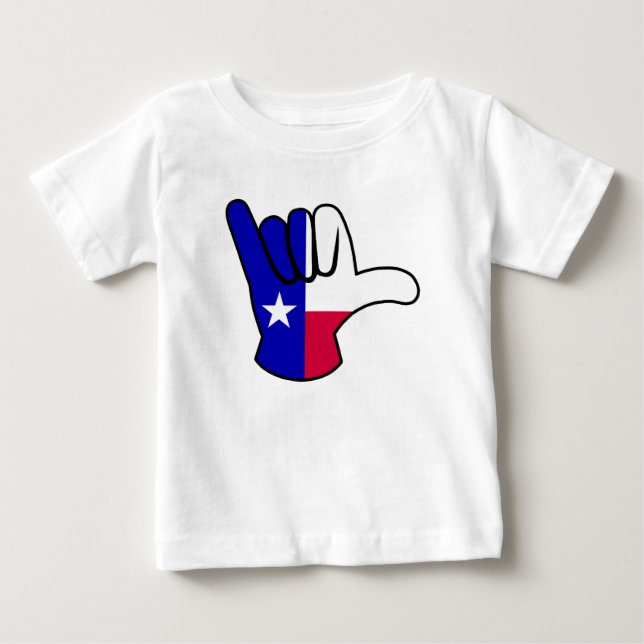 T-shirt Pour Bébé Drapeau du Texas Shaka (Devant)