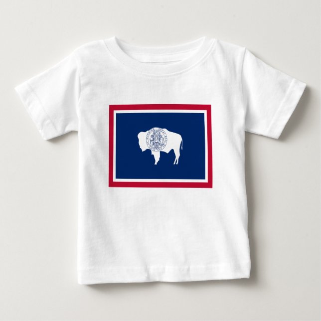 T-shirt Pour Bébé Drapeau du Wyoming (Devant)