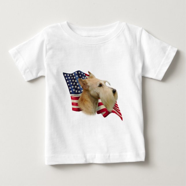 T-shirt Pour Bébé Drapeau écossais Terrier (blé) (Devant)