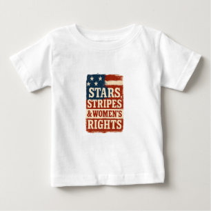 T-shirt Pour Bébé Drapeau en détresse Stars, Stripes & Droits des Fe