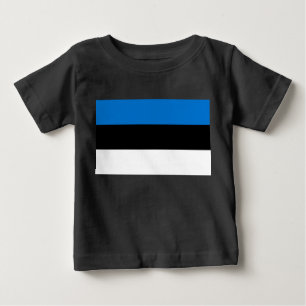 T-shirt Pour Bébé Drapeau estonien