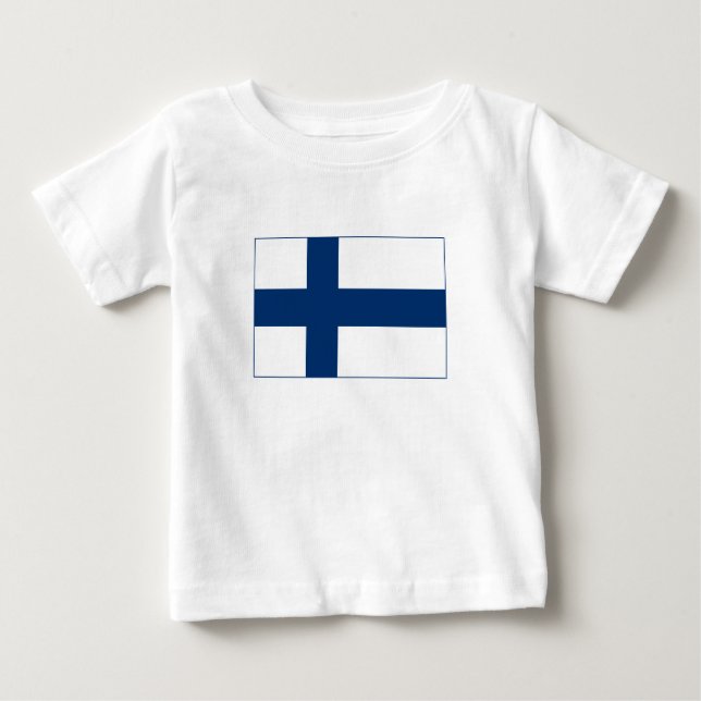 T-shirt Pour Bébé Drapeau Finlande (Devant)