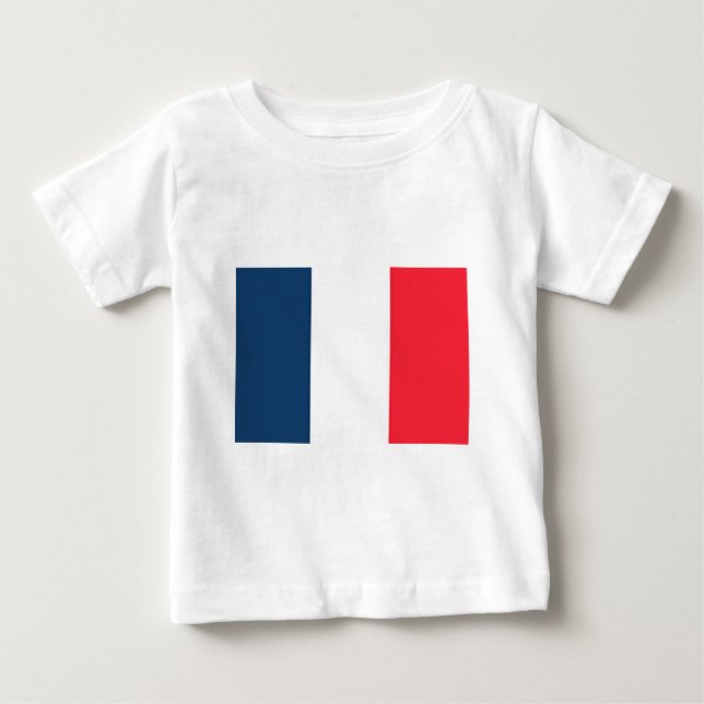 T-shirt Pour Bébé Drapeau français (Devant)