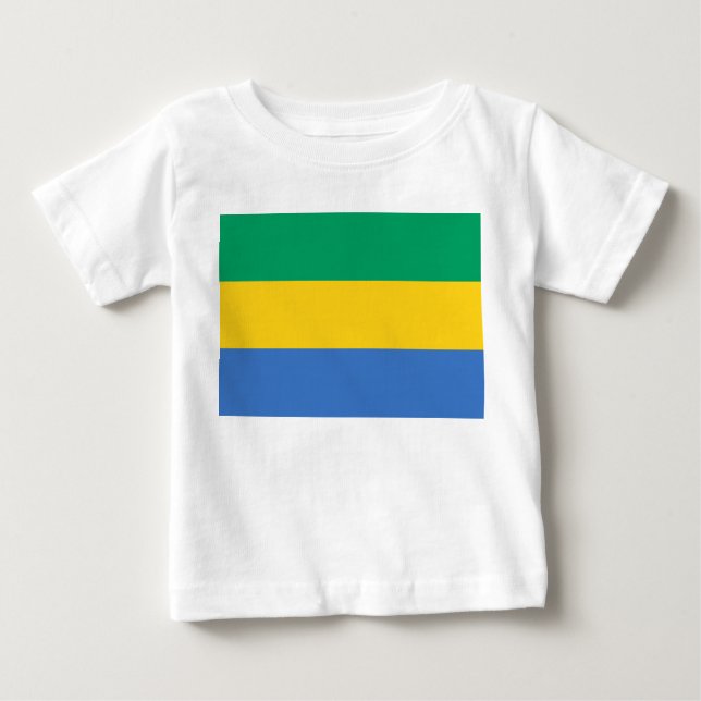 T-shirt Pour Bébé Drapeau gabonais (Gabon) (Devant)