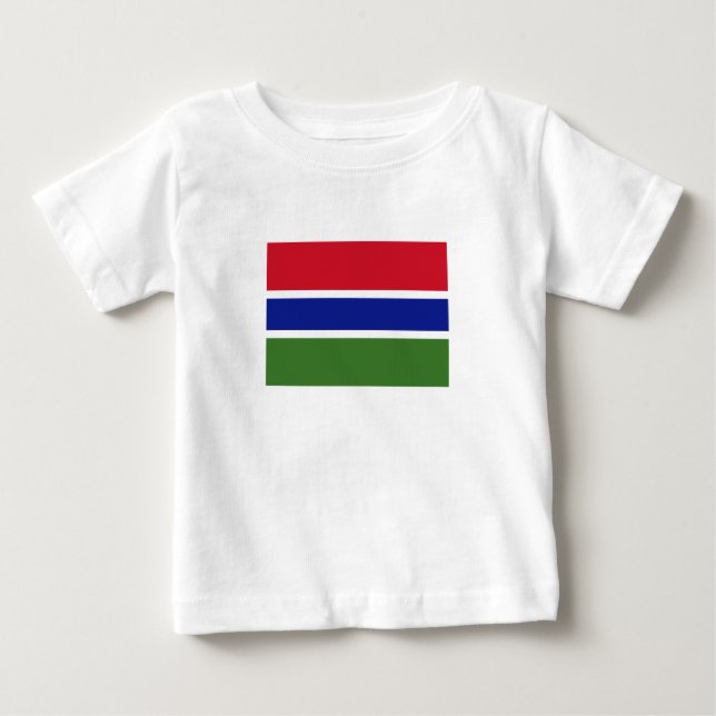 T-shirt Pour Bébé Drapeau Gambie (Devant)