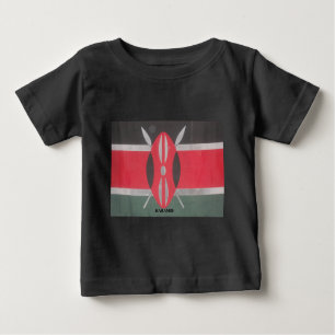 T-shirt Pour Bébé Drapeau Harambe vintage Kenya
