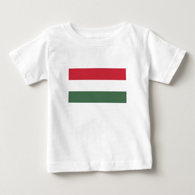 T-shirt Pour Bébé Drapeau Hongrie (Devant)