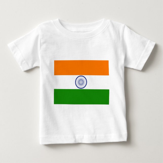 T-shirt Pour Bébé Drapeau indien (Devant)