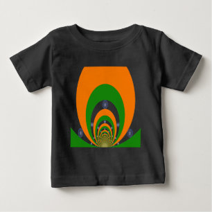 T-shirt Pour Bébé Drapeau indien Kaleidoscope : Unité et patriotisme