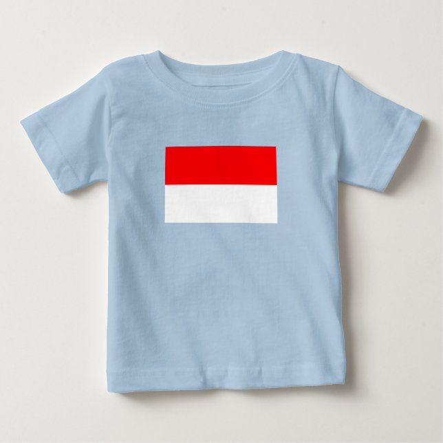 T-shirt Pour Bébé Drapeau Indonésie (Devant)