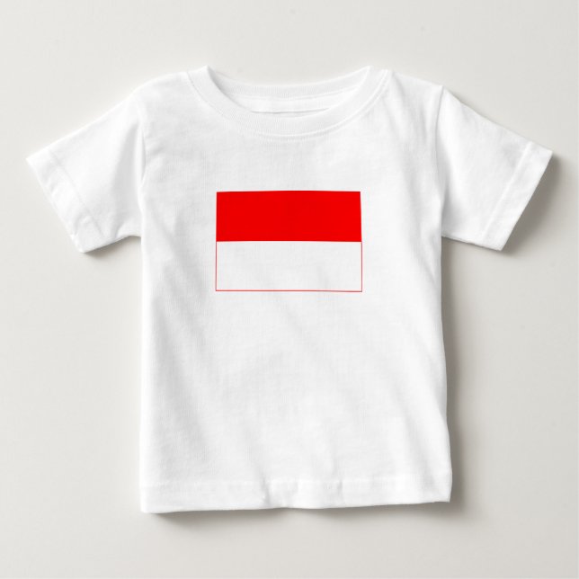 T-shirt Pour Bébé Drapeau Indonésie (Devant)