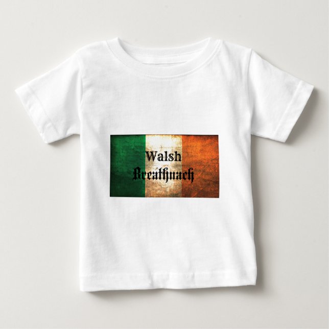 T-shirt Pour Bébé Drapeau irlandais Walsh (Devant)