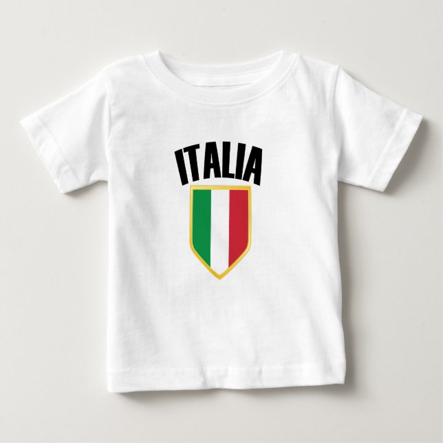 T-shirt Pour Bébé Drapeau Italia Crest Italie (Devant)