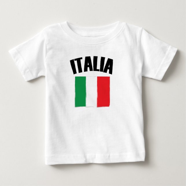 T-shirt Pour Bébé Drapeau Italie (Devant)