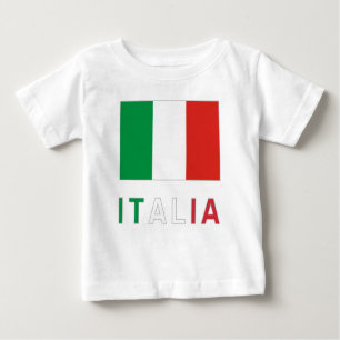T-shirt Pour Bébé Drapeau italien et Italie